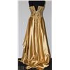 Image 2 : GOLD TONE STRAPLESS SEQUIN TOP GOWN SIZE UNKNOWN