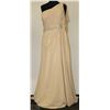Image 1 : SINGLE STRAP PLUS SIZE BEIGE GOWN