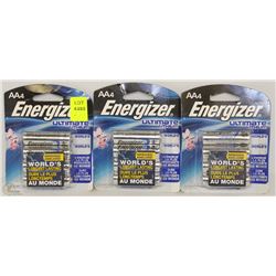 LOT OF 3 PACKS OF AA ENERGIZER ULTIMATE LITHIUM