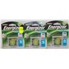 Image 1 : LOT OF 3 PACKS OF AAA ENERGIZER RECHARGE POWER