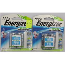 LOT OF 2 PACKS OF AAA ENERGIZER ECO ADVANCED