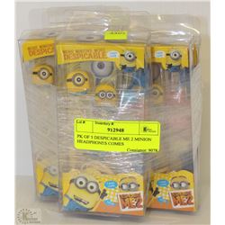 PK OF 5 DESPICABLE ME 2 MINION HEADPHONES COMES