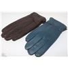 Image 1 : 2 PACK LADIES LEATHER GLOVES SIZE MEDIUM
