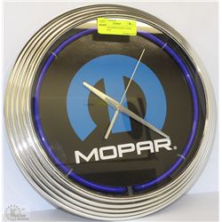 15" DODGE MOPAR NEON CLOCK (WORKING)