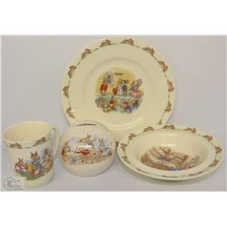 4PC ROYAL DOULTON BUNNYKINS FINE BONE CHINA
