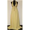 Image 1 : YELLOW HALTER SEQUINED BACKLESS GOWN