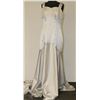 Image 1 : HALTER STYLE PLUS SIZE SILVER TONE GOWN
