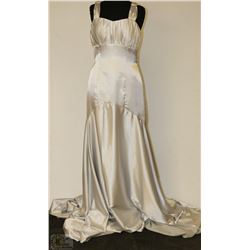 SILVER TONE HALTER STYLE GOWN SIZE UNKNOWN