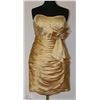 Image 1 : STRAPLESS GOLD TONE MINI SKIRT DRESS