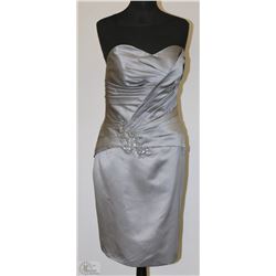 COBALT BLUE MINI SKIRT DRESS WITH CORSET BACK