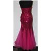 Image 2 : HOT PINK SEQUINED GOWN WITH LACE SIZE UNKNOWN