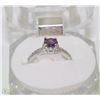 Image 1 : #26-NATURAL AMETHYST/CZ RING