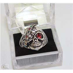 MEN'S HEAVY STAINLESS STEEL SKULL RING