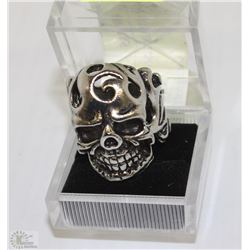 MEN'S HEAVY STAINLESS STEEL SKULL RING