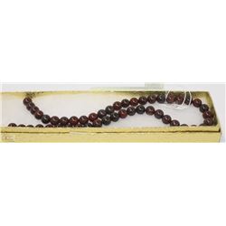#30-NATURAL BLOOD STONE LOOSE BEAD 15"