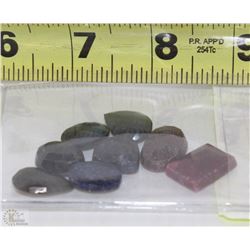#7-NATURAL BLUE SAPPHIRE,RED RUBY STONE,92CT