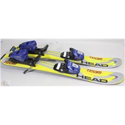 TEAM HEAD SHORT SKIIS WITH TYROLIA SR2 BINDINGS