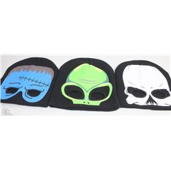 3 PACK OF GLOW IN THE DARK TOQUES