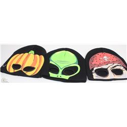 3 PACK OF GLOW IN THE DARK TOQUES