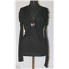 Image 1 : SIZE LARGE BLACK FULL SLEEVE TOP