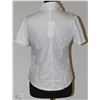 Image 2 : SIZE XL WHITE BLOUSE WITH BLACK BUTTONS