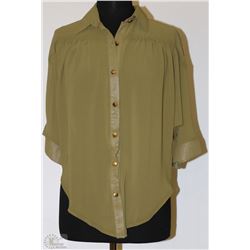 SHEER SIZE UNKNOWN GREEN BLOUSE