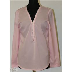 SIZE XXL PINK SHEER WITH ZIPPER TOP BLOUSE