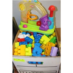 LARGE BOX FULL OF MEGA BLOCKS