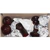 Image 1 : BOX OF 20PC COLLECTABLE CRANBERRY RED GLASS