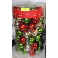 BARREL OF CHRISTMAS BALLS (75 QTY)