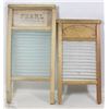 Image 1 : PAIR OF VINTAGE WOOD ADVERTISING WASHBOARDS