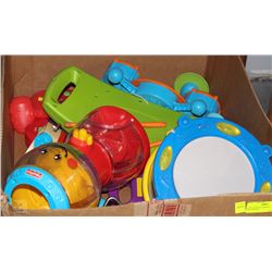 LARGE BOX OF MUSICAL TOYS - XYLOPHONE,