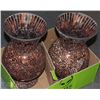 Image 1 : FLAT OF 2SHOWHOME  CRACKED GLASS VASES ,COPPER