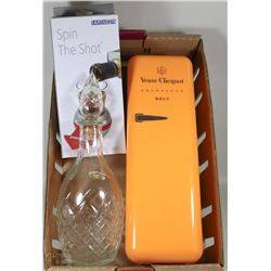 NEW SPIN THE SHOT GLASS/CHAMPAGNE BRUT KEEP COOL