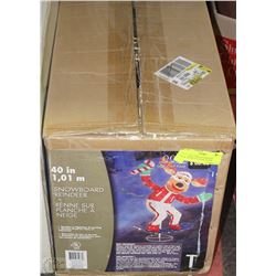 HOLIDAY TIME SNOWBOARD REINDEER OUTDOOR LIGHTS