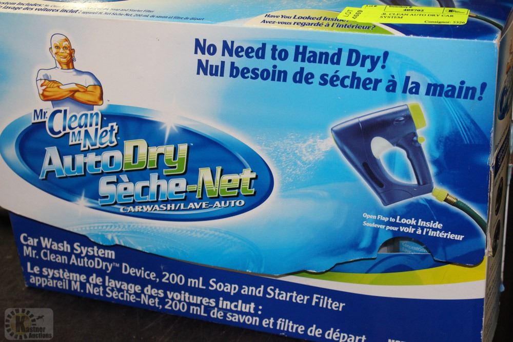 NEW MR. CLEAN AUTO DRY CAR WASH SYSTEM
