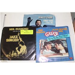 COLLECTORS 45 RECORDS GREASE, NEIL DIAMOND, RINGO
