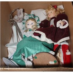BOX OF VINTAGE PORCELAIN DOLLS