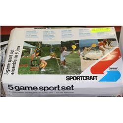 BADMINTON NET WITH 5 GAMES