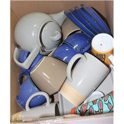 ESTATE BOX OF COFFEE CUPS TEA POT AND MORE!
