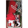 Image 1 : BOX WITH CHRISTMAS TREE ,LIGHTS ,TREE APRON ETC
