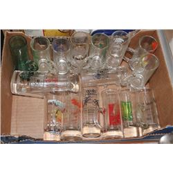 BOX OF VARIOUS SHOOTER GLASSES