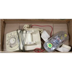 VINTAGE ROTARY PHONE WITH CAR SHAPED RECEIVER