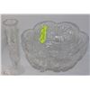 Image 1 : PINWHEEL CRYSTAL BOWL & CANDLE HOLDER