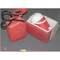 JERRY CAN WITH GAS PUMP AND COOLER SET