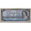 Image 1 : 1954 CANADIAN $5.00 BANK NOTE