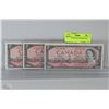 Image 1 : 1954 CANADIAN $2.00 BANK NOTE  X3