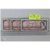 Image 1 : 1954 CANADIAN $2.00 BANK NOTE  X3