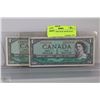 Image 1 : 1954 CANADIAN $1.00  BANK NOTE X2