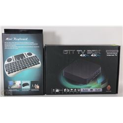 NEW OTT TV BOX ANDROID TV BOX W/ WIRELESS MINI